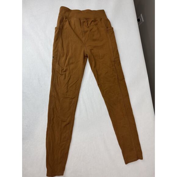 Carhartt Fitted Utility Leggings Brown Pockets Logo Boho Outdoor Girls Size 10 - Picture 8 of 8